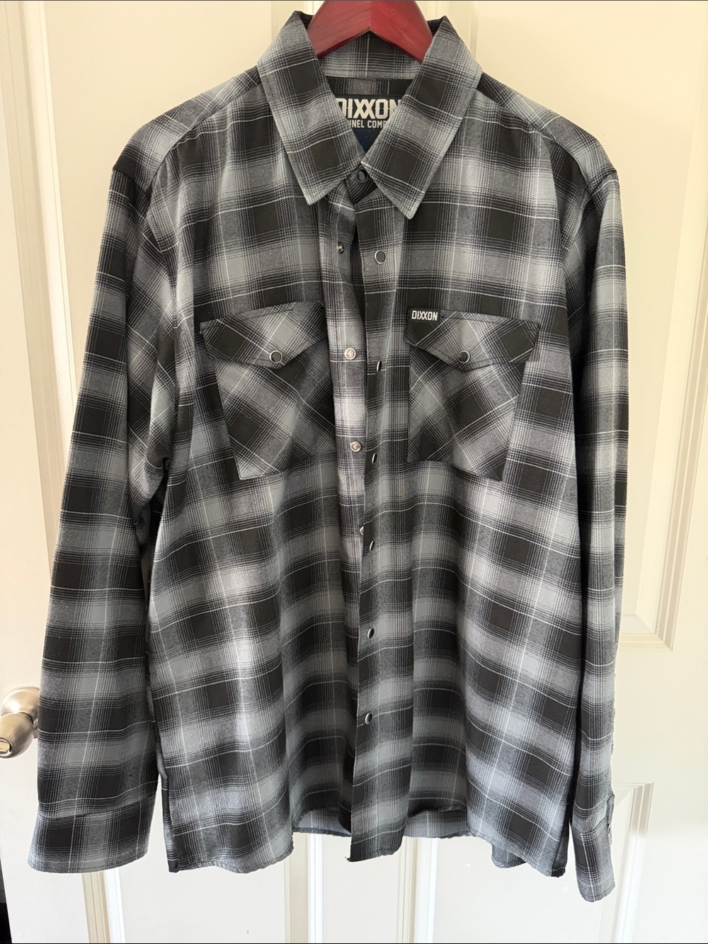 DIXXON ‘THE BOULEVARD’ Black & Gray Gradient Plaid Button-Down Proprietary Blend